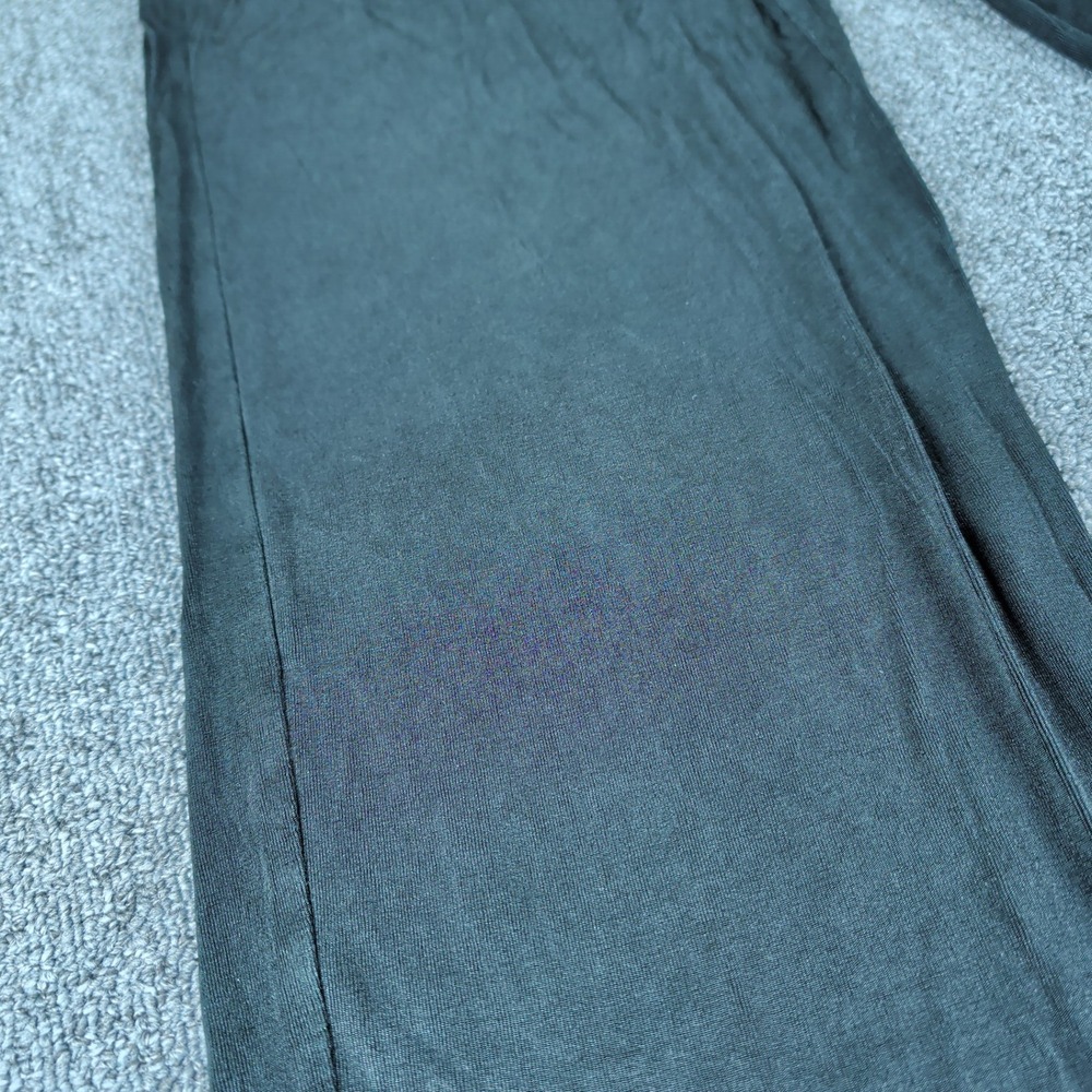 Chico's Travelers Size 1 Women Black Wide Leg Cropped Elastic Waist Pants Slit‎ - Picture 2 of 11